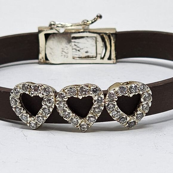 Sterling Silver Heart Charm Bracelet - Picture 7 of 7